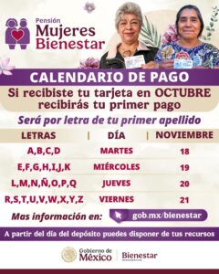Anuncian pagos de Pensión Mujeres Bienestar en México