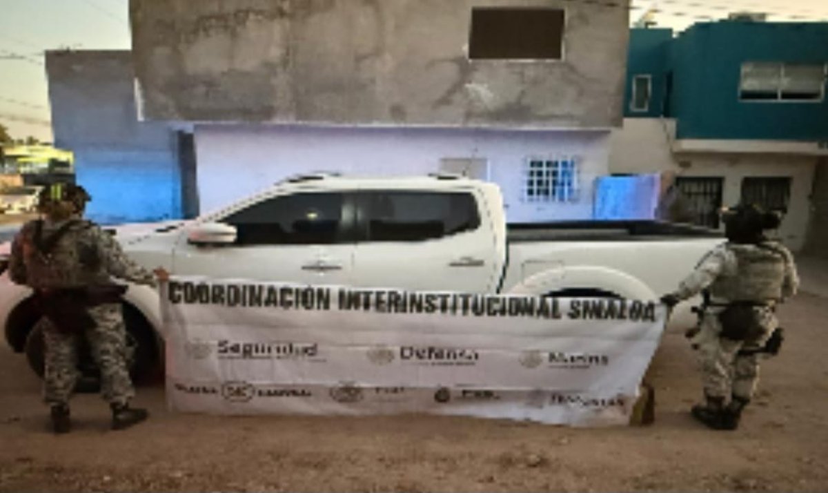 camioneta con reporte de robo en Culiacán recuperada por la guardia nacional