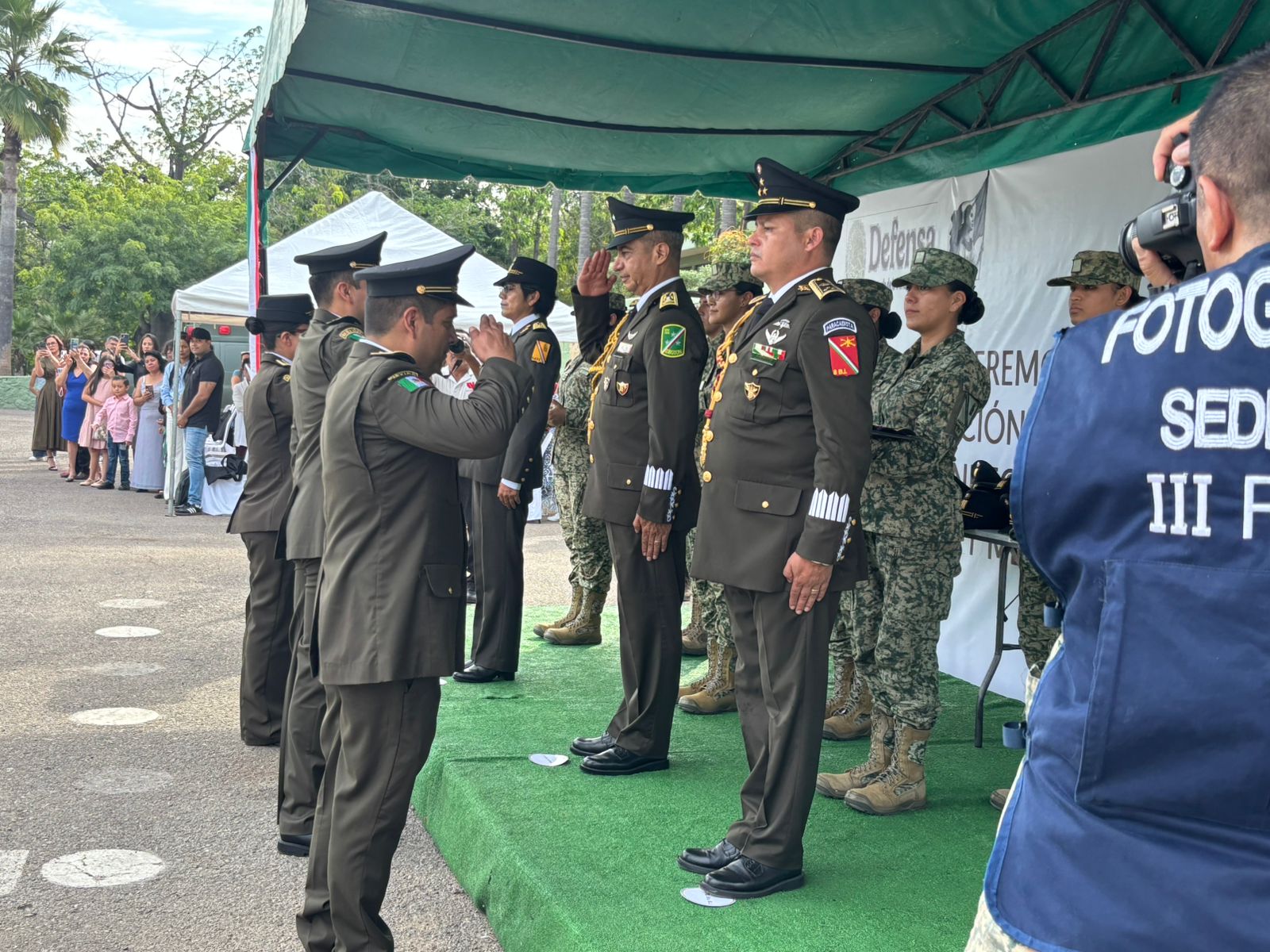Ceremonia de ascenso de militares en Mazatlán, Sinaloa
