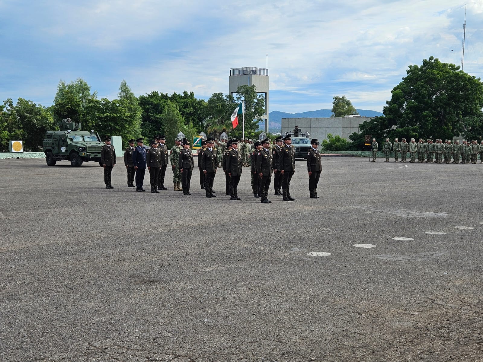 Ceremonia de ascenso de militares en Mazatlán, Sinaloa