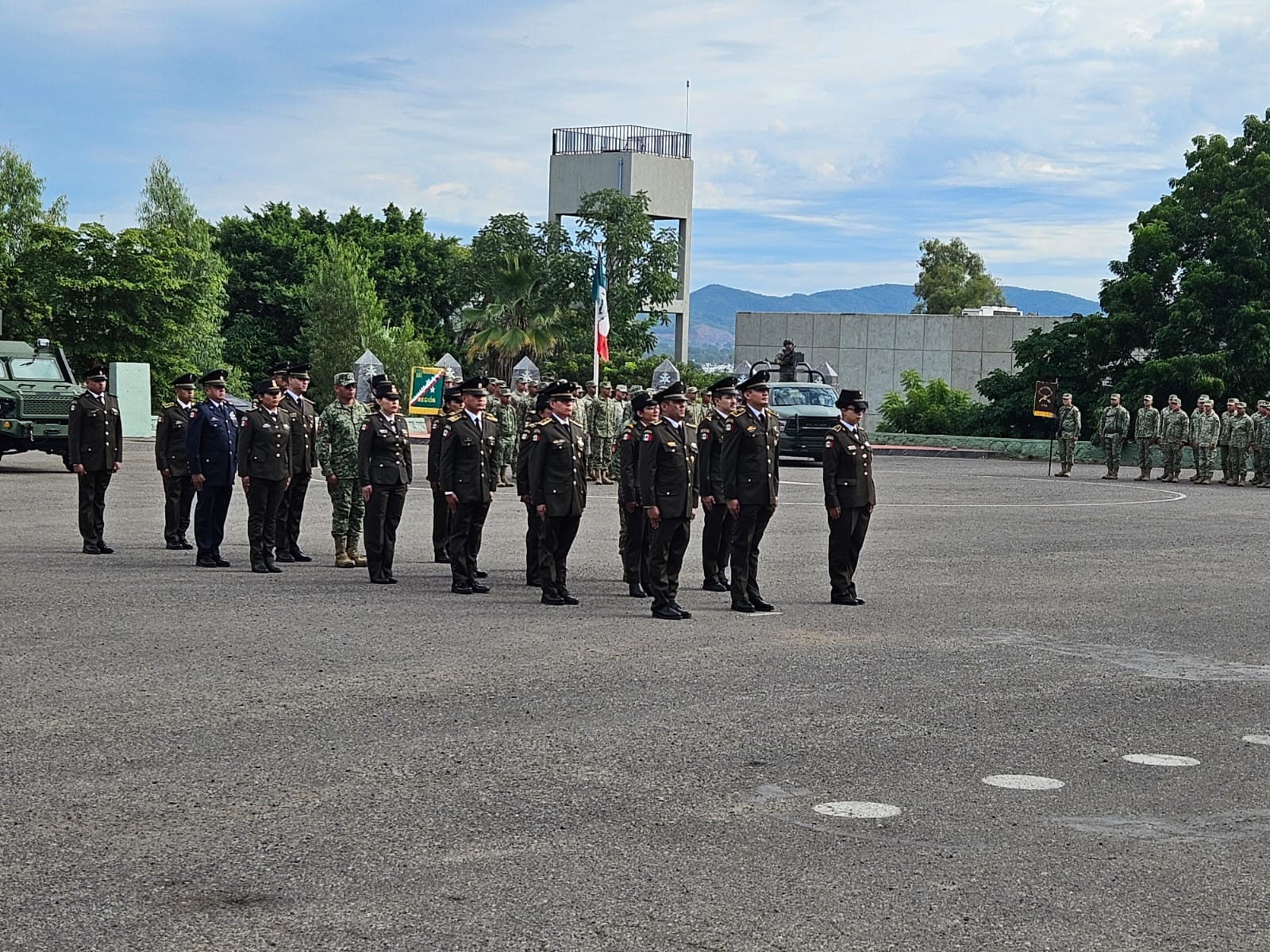 Ceremonia de ascenso de militares en Mazatlán, Sinaloa