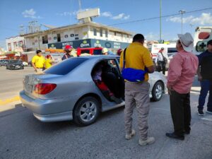 Choque en el centro de Guamúchil