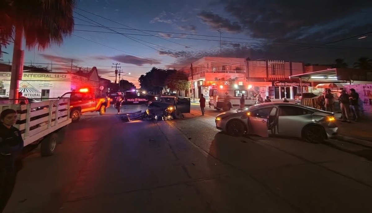 Una mujer lesionada dejó un choque múltiple en Guasave