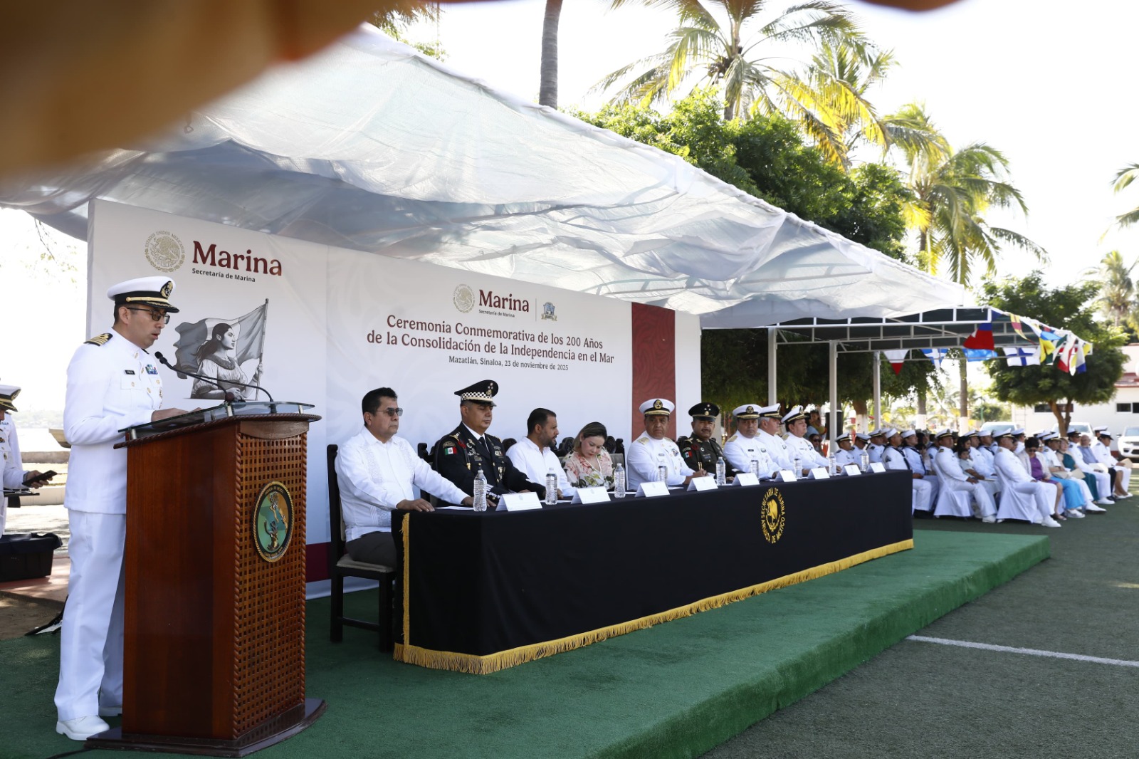 conmemoracion de 200 años de la consolidacion de la independencia en el mar