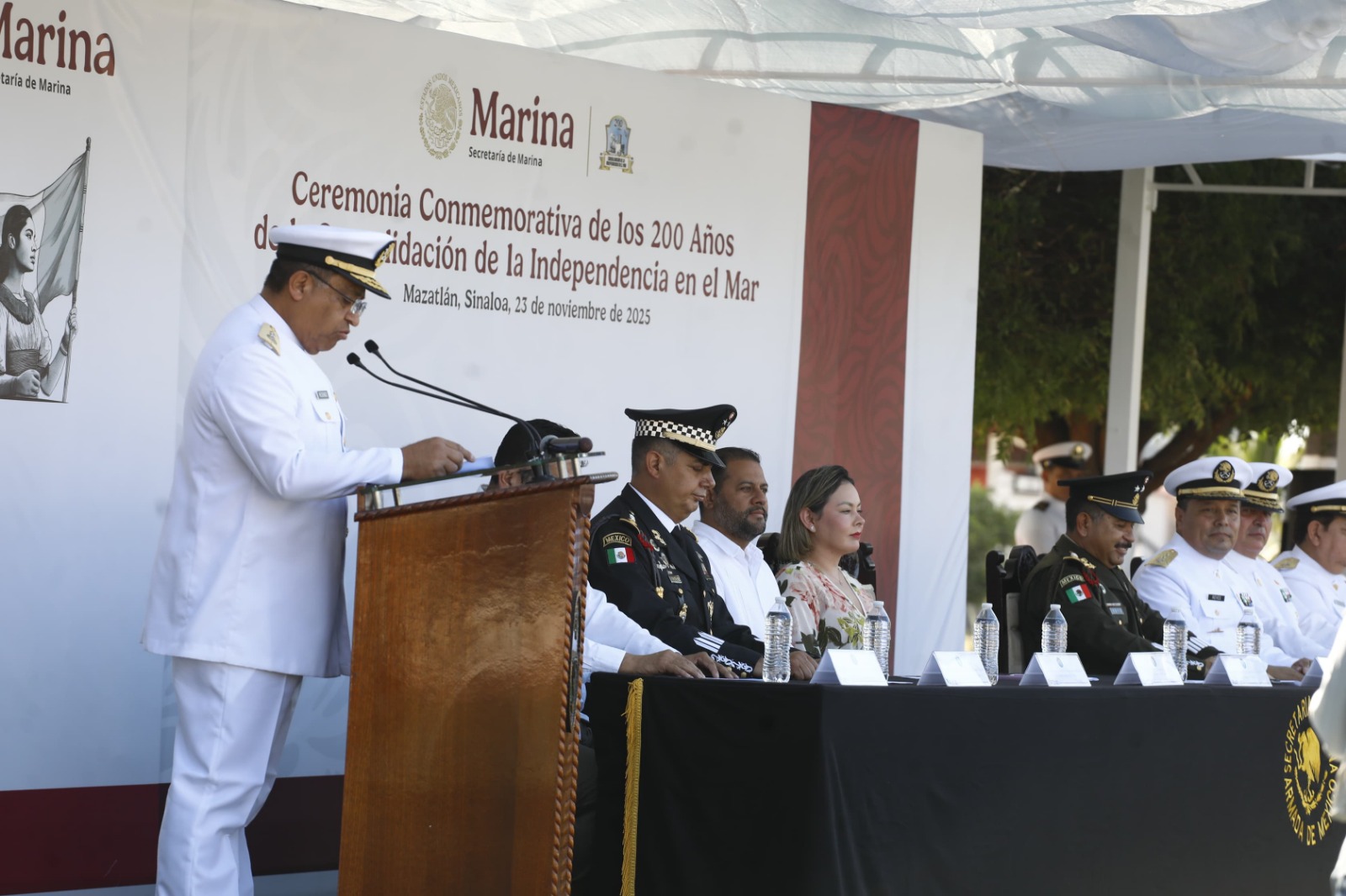 conmemoracion de 200 años de la consolidacion de la independencia en el mar