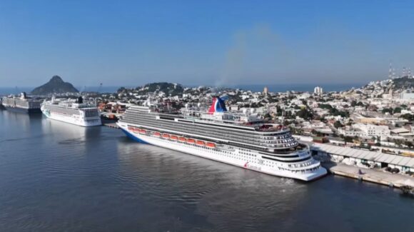Mazatlán, Sinaloa hace historia con triple arribo de cruceros y una derrama superior a 13 mdp este miércoles 12 de noviembre