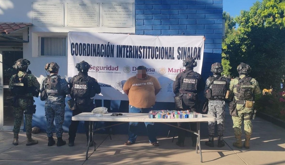 Detenido con armas, droga y vapeadores en Culiacán
