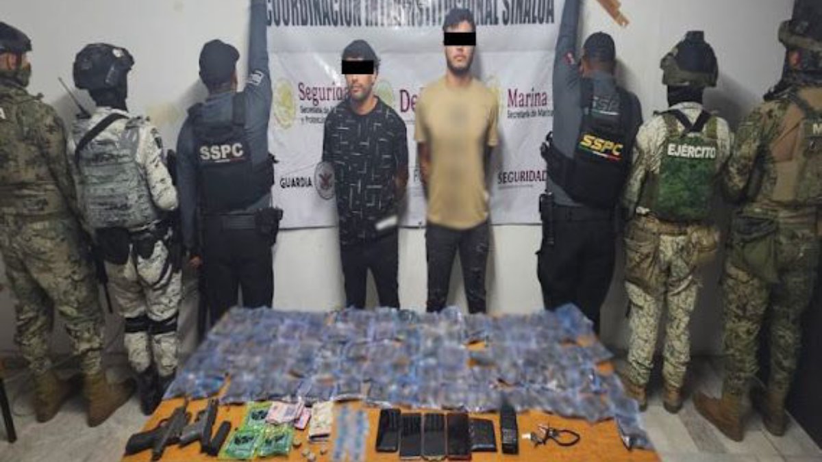 detenidos con armas drogas y vehiculo en operativo de mazatlan sinaloa