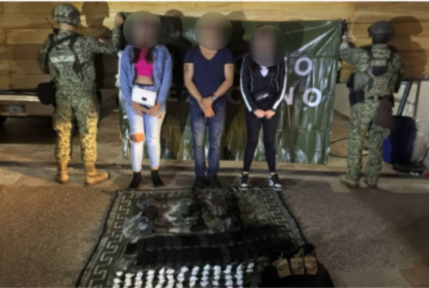 detenidos portaban armas y droga