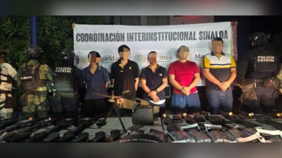 ¡Traían 25 explosivos, 20 armas largas y 1 Minimi! Confirma SSPE un abatido y 5 detenidos en Espacios Barcelona, Culiacán