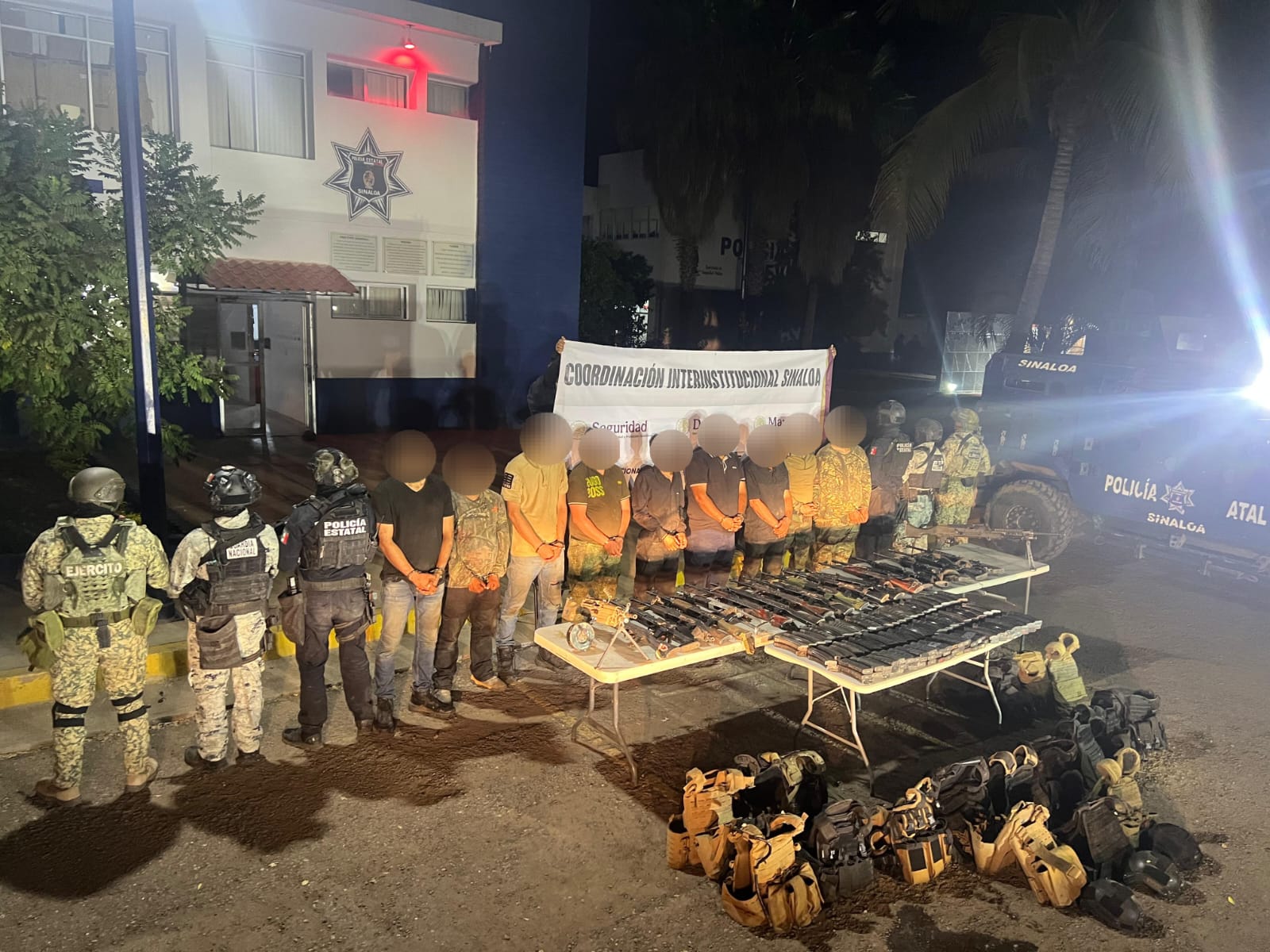 Nueve detenidos en enfrentamiento entre sicarios en El Guasimal, Culiacán