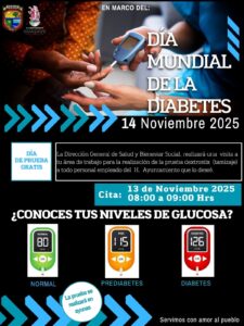 Inician acciones por el Día Mundial de la Diabetes; se suma también el Mes de la Salud Masculina, en Guasave