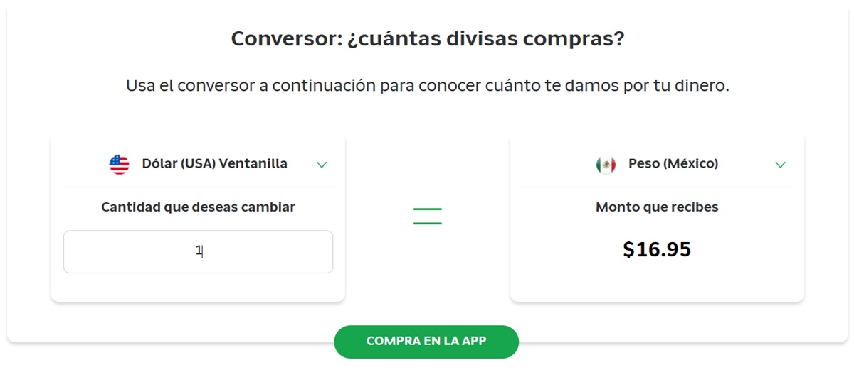 Precio del dólar en Banco Azteca