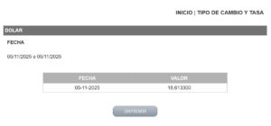 Precio del dólar en el Diario Oficial de la Federación