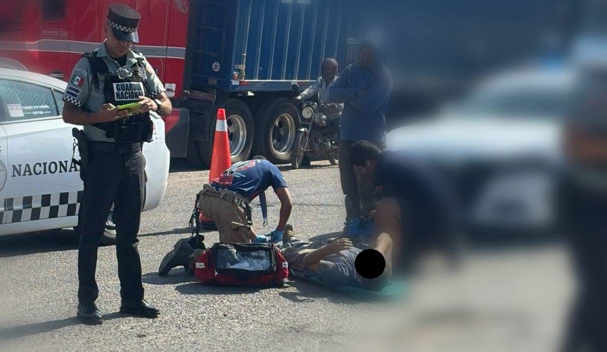 Dos motociclistas lesionados tras un choque en Villa Unión, en Mazatlán