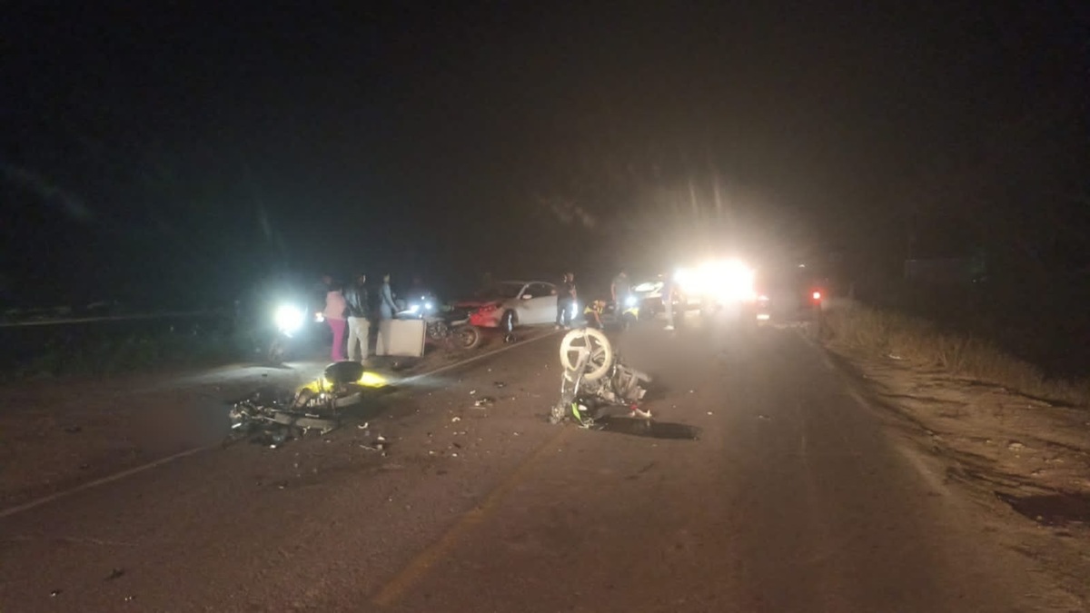 Un choque entre motos dejó dos fallecidos y un lesionado en La Florida, Ahome