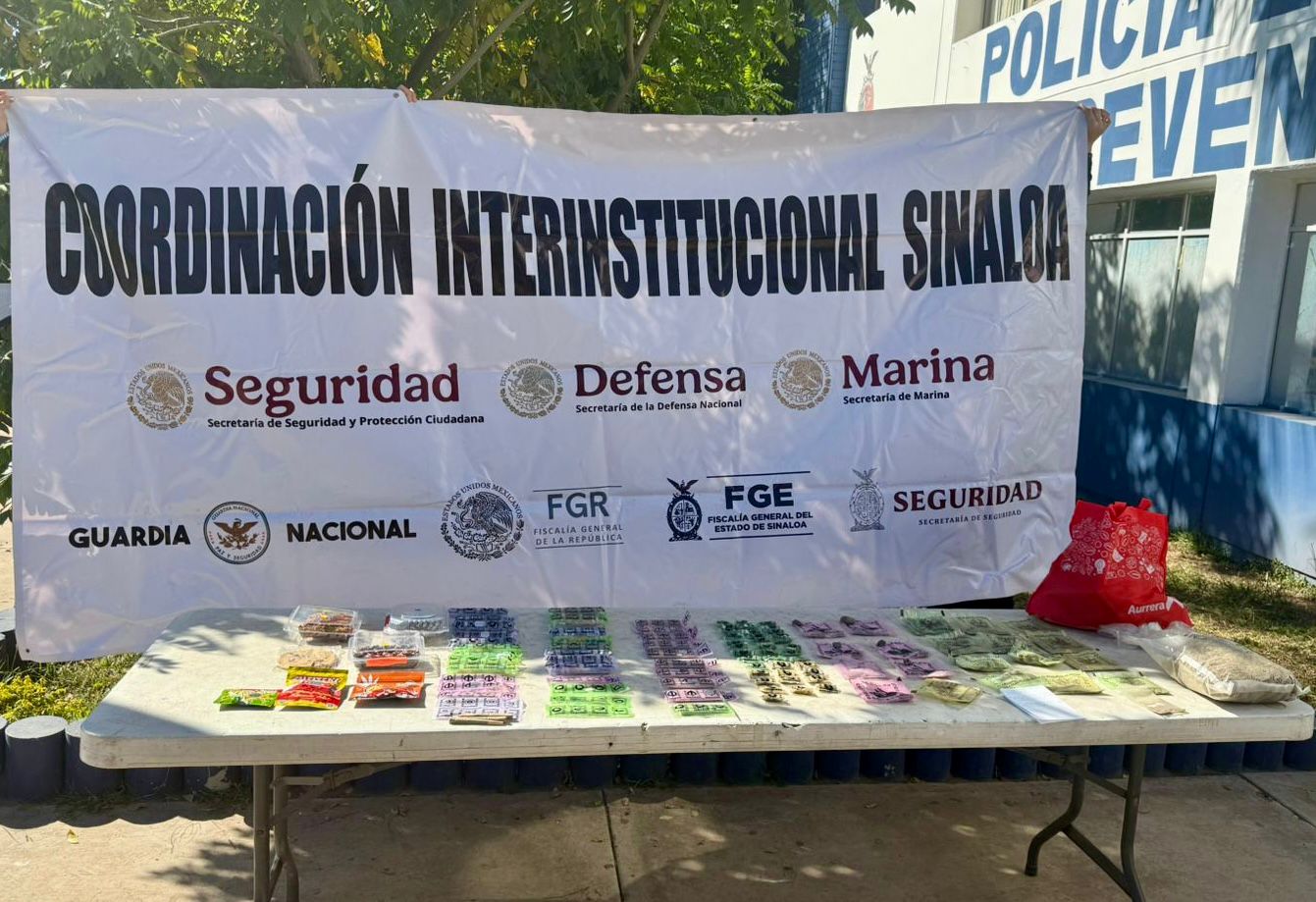 Droga asegurada en Culiacán, Sinaloa