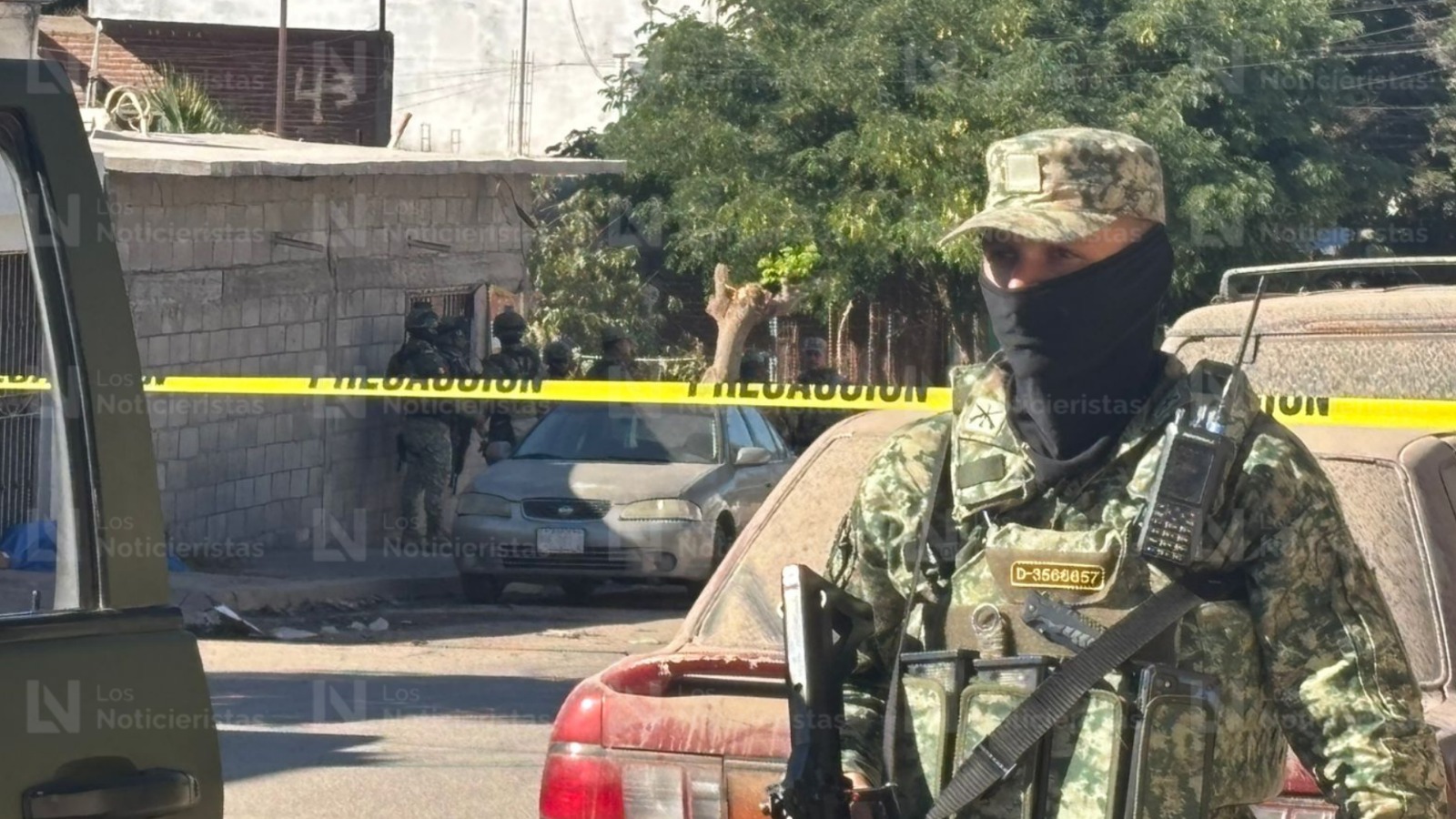 Ejército Mexicano resguarda la escena del crimen