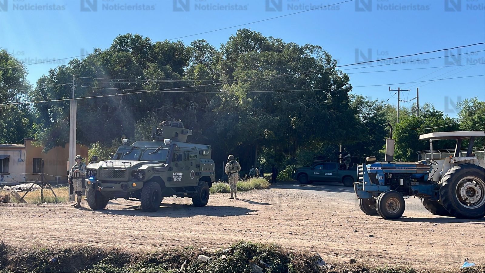 Militares en zona de La Brecha, Guasave donde se registró una balacera
