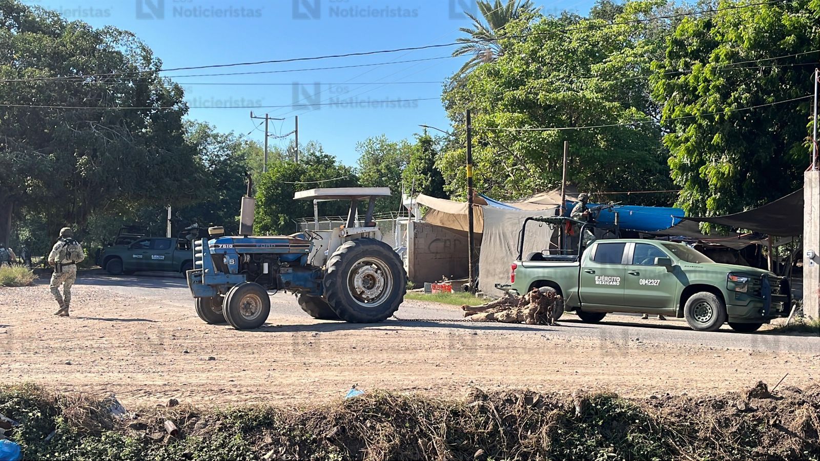 Militares en zona de La Brecha, Guasave donde se registró una balacera