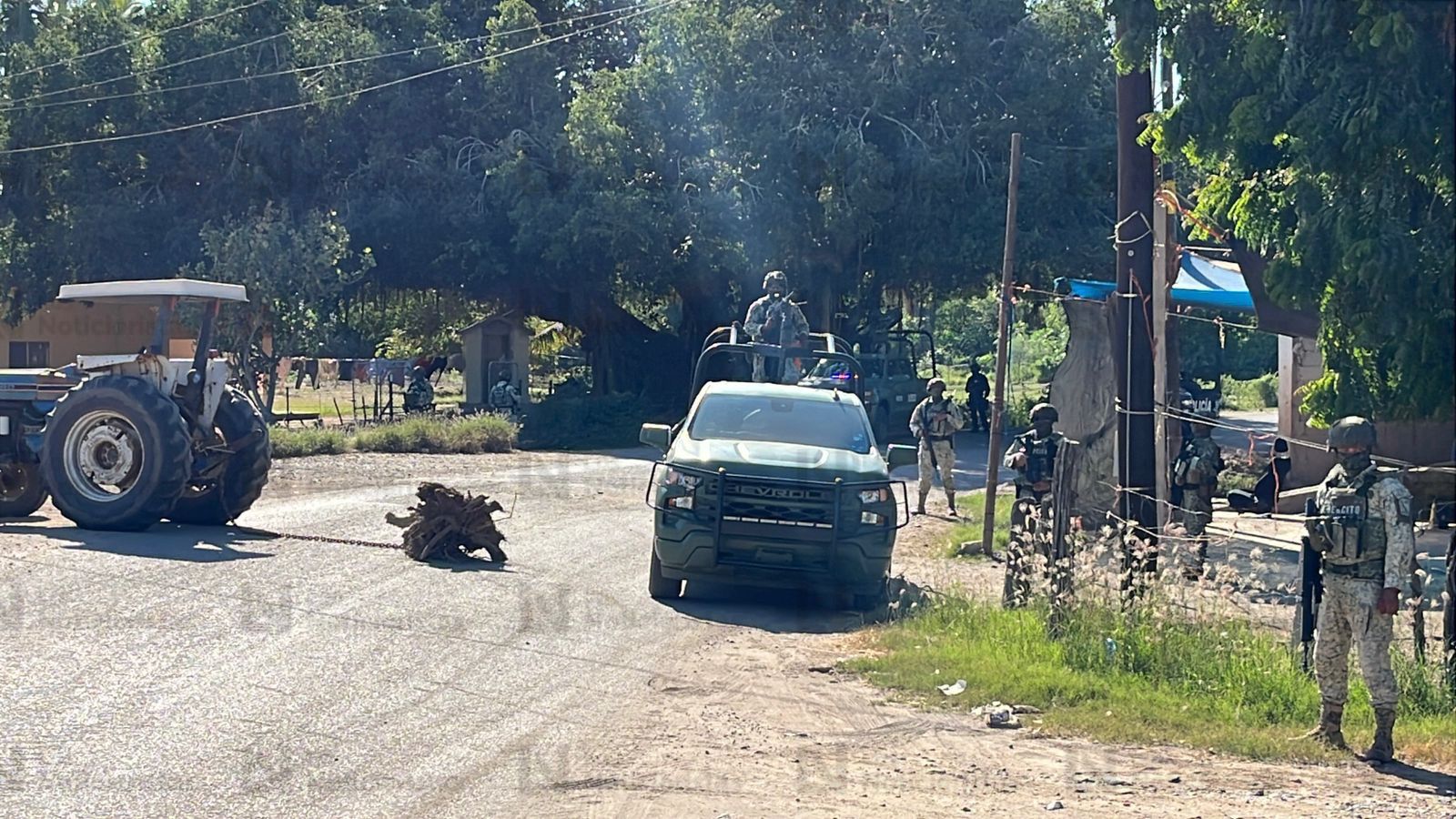 Militares en zona de La Brecha, Guasave donde se registró una balacera