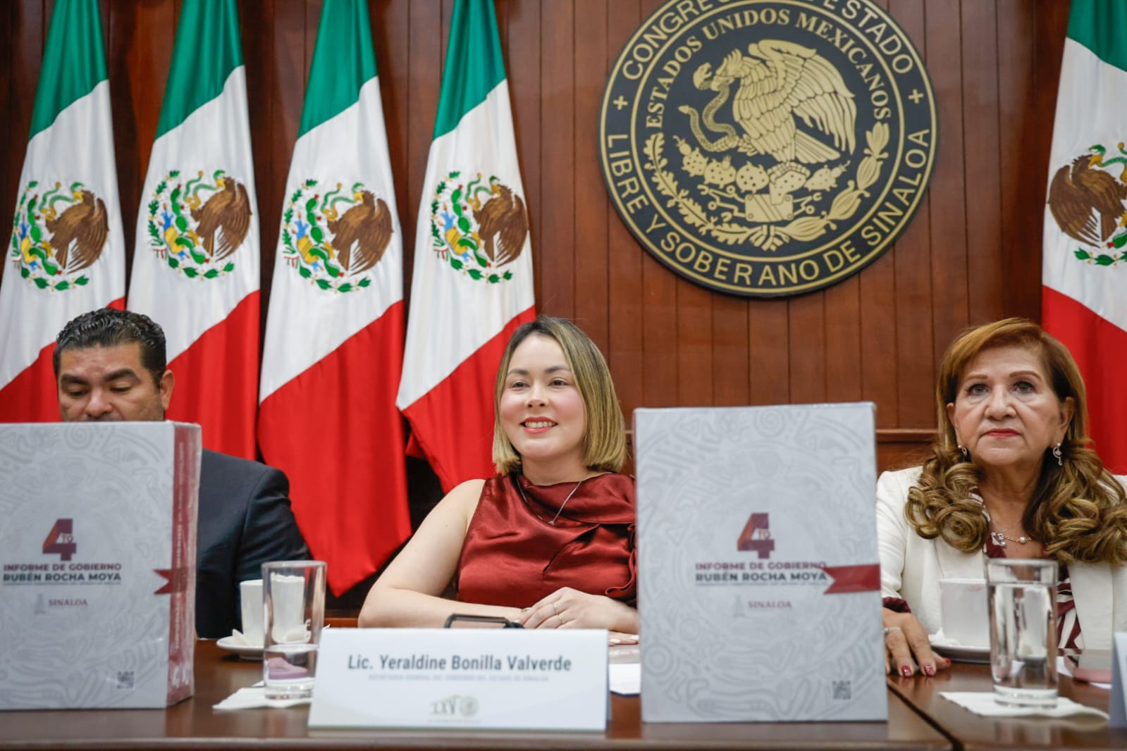 Yeraldine Bonilla entrega al Congreso de Sinaloa el IV Informe de Gobierno de Rubén Rocha