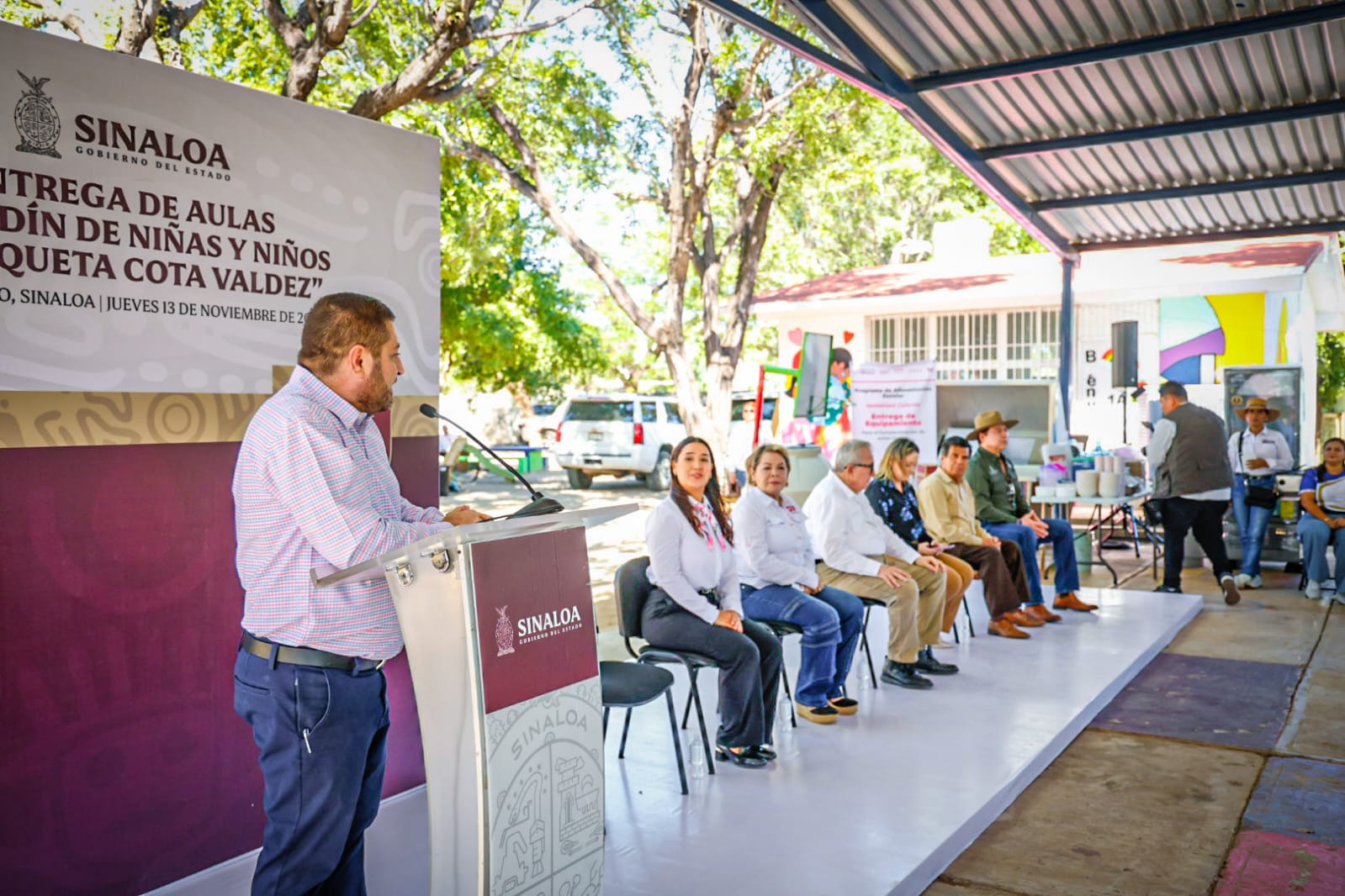 entrega de aulas en jardin de niños enriqueta cota valdez badiraguato alcalde