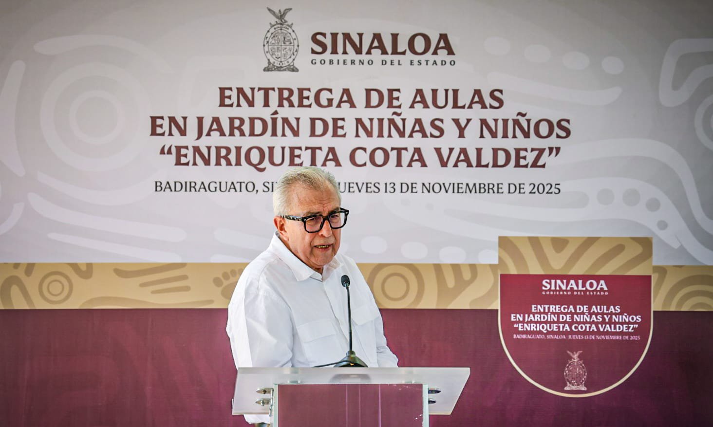 entrega de aulas en jardin de niños enriqueta cota valdez badiraguato gobernador