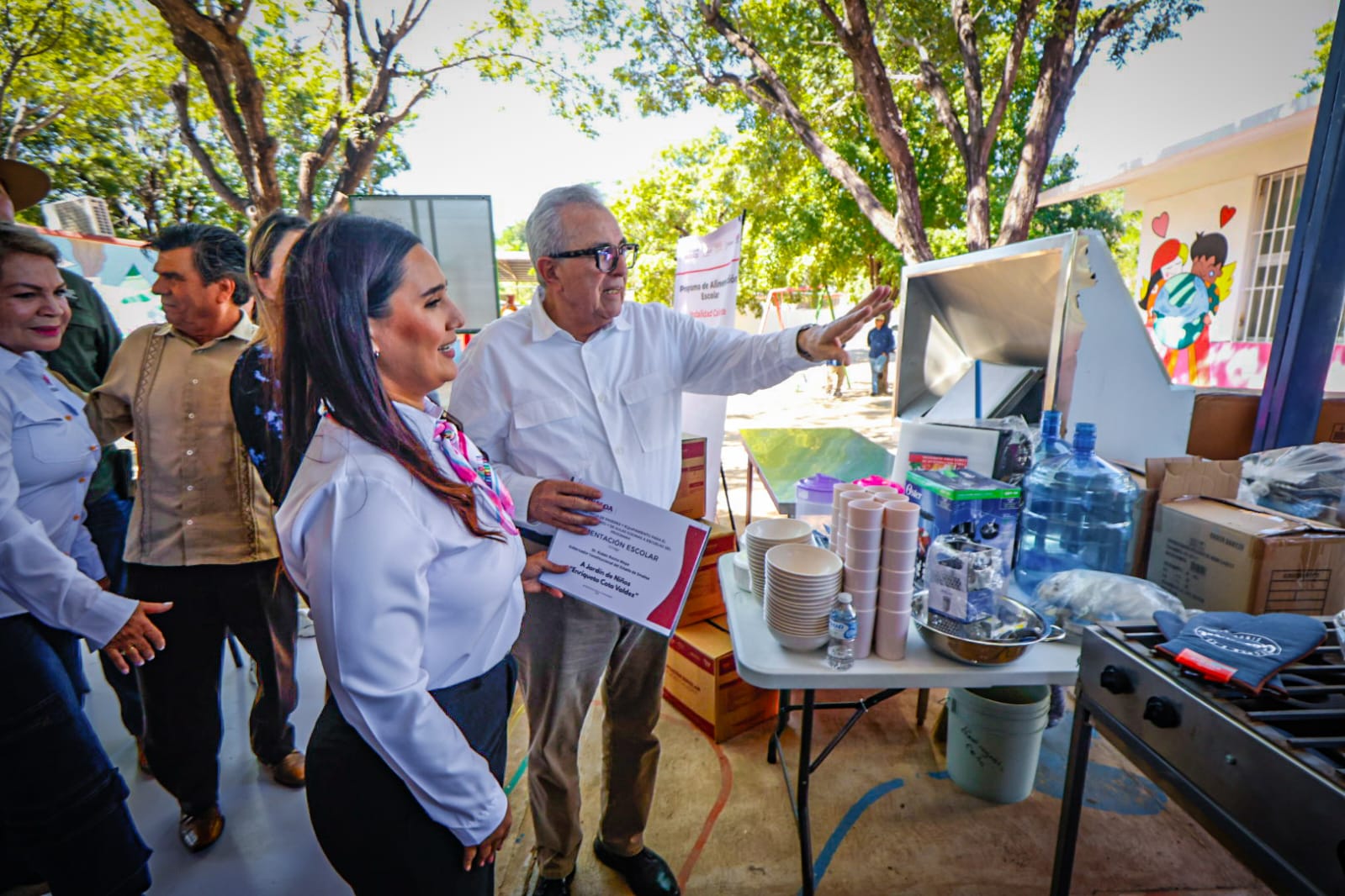 entrega de aulas en jardin de niños enriqueta cota valdez badiraguato rifa