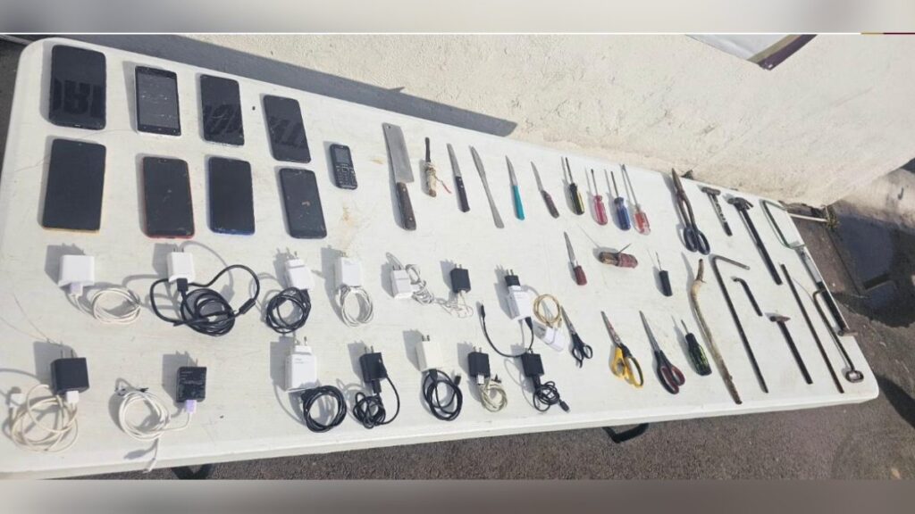 celulares y puntas aseguradas en el penal de Aguaruto