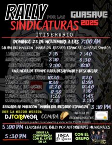 Rally en moto por las sindicaturas de Guasave