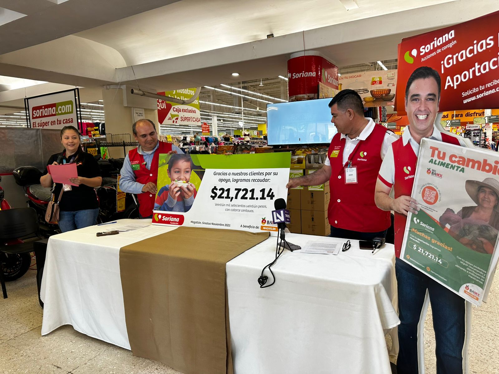 Fundación Soriana entrega donativo al Banco de Alimentos Mazatlán IAP