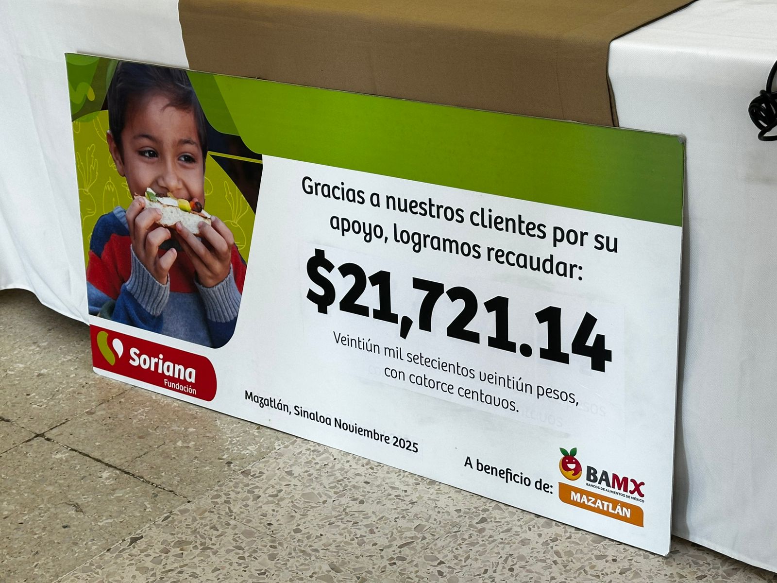 Fundación Soriana entrega donativo al Banco de Alimentos Mazatlán IAP