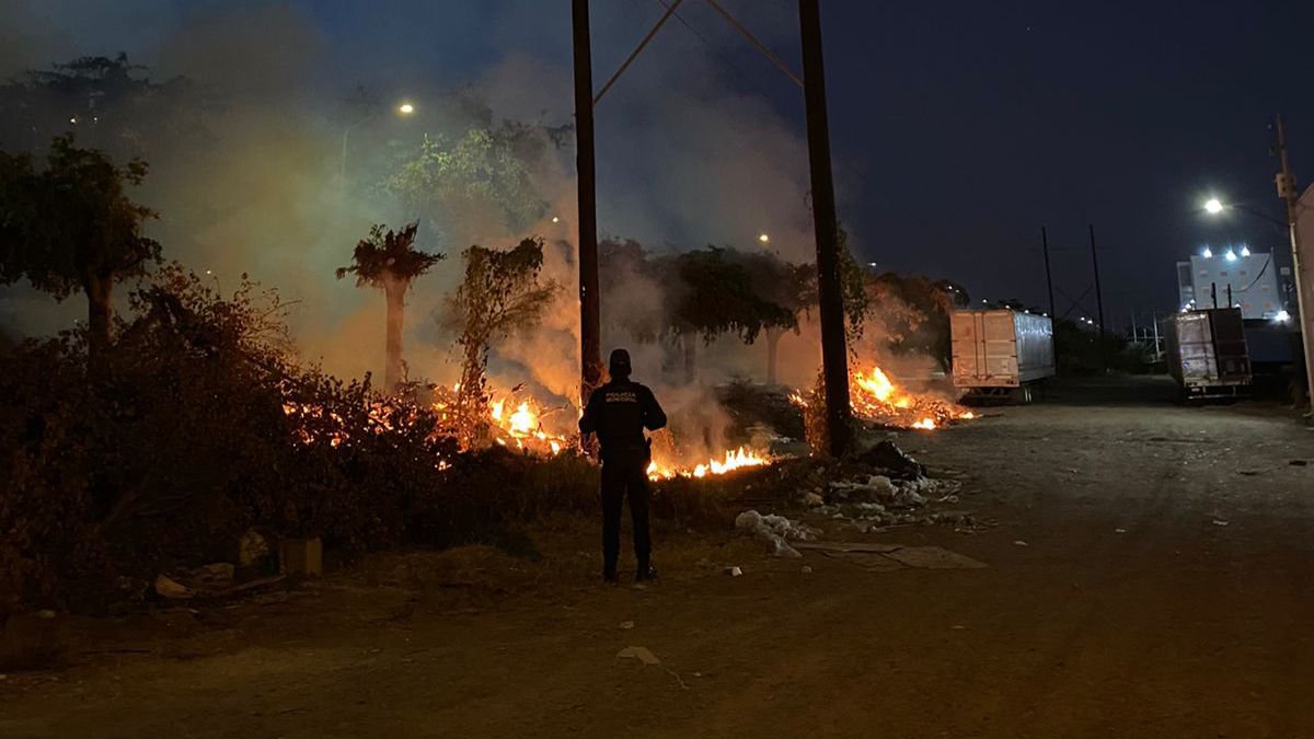 incendio de maleza colonia stase guasave