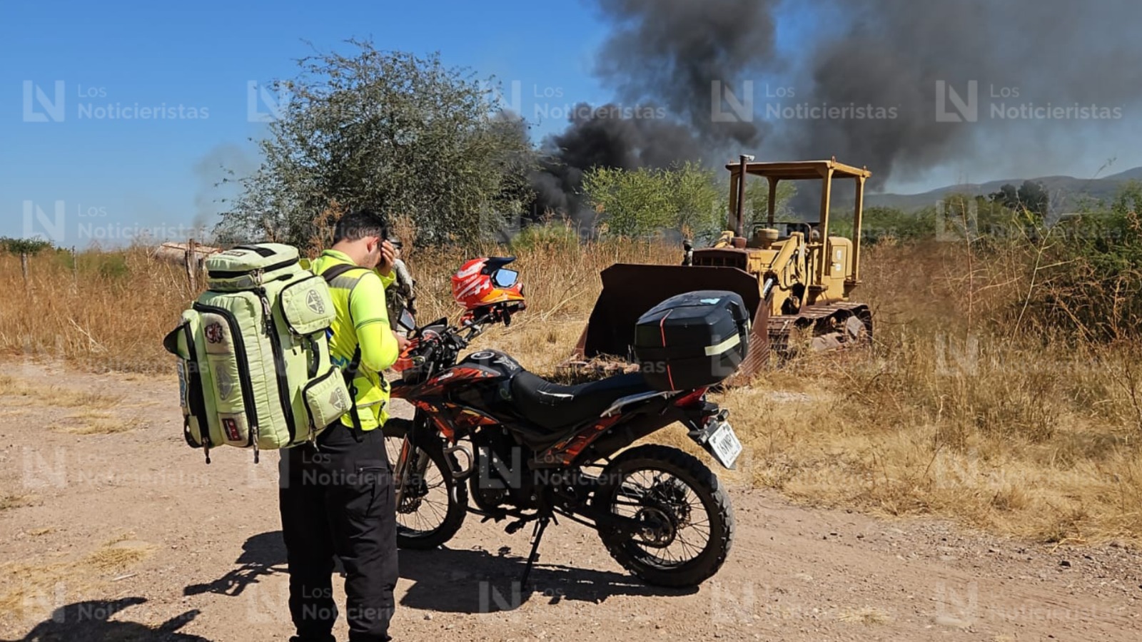 Se incendia maleza a un costado de tanques de diésel al sur de Culiacán