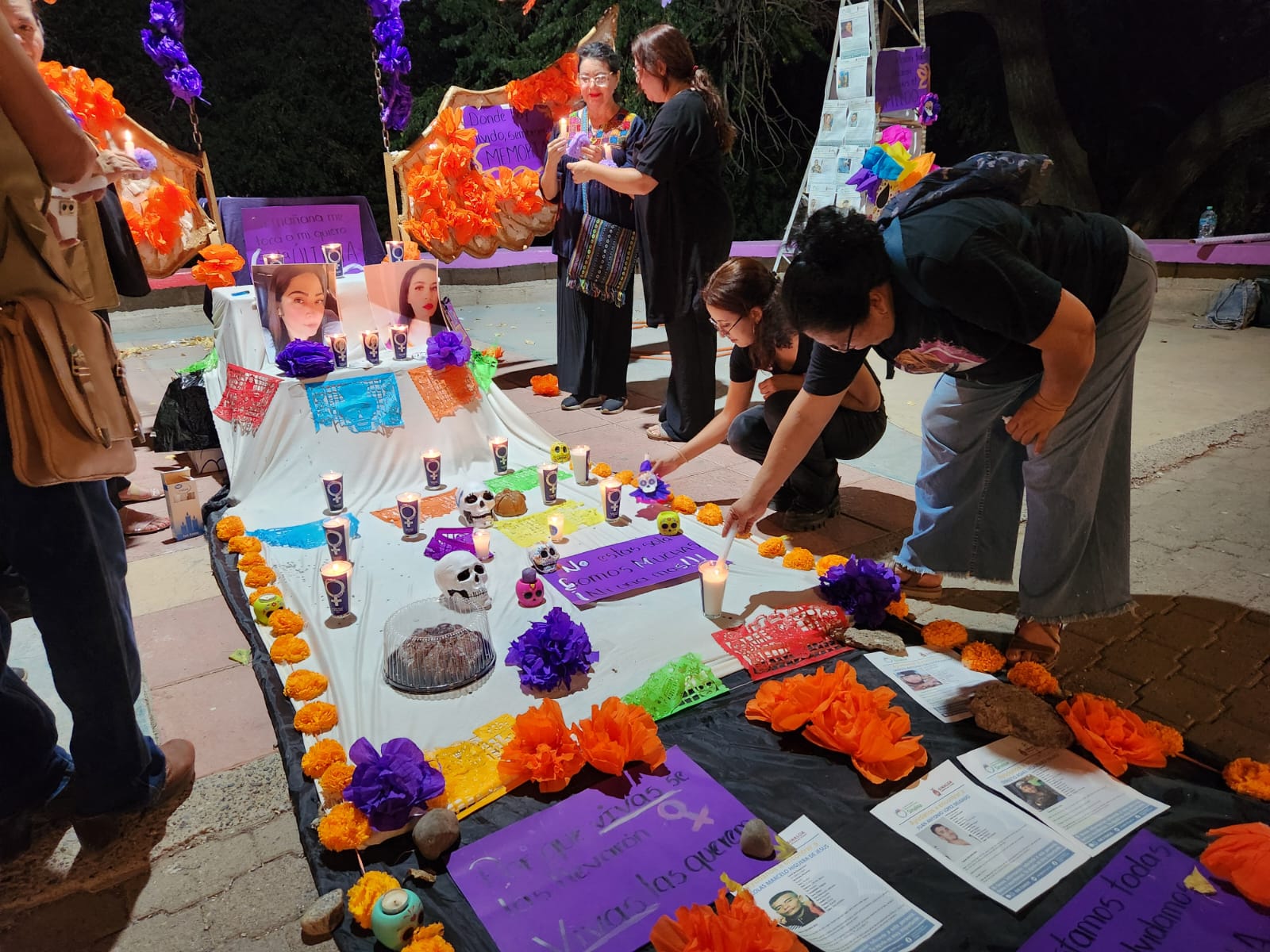 Altar a víctimas de feminicidio y desaparecidos en Guasave