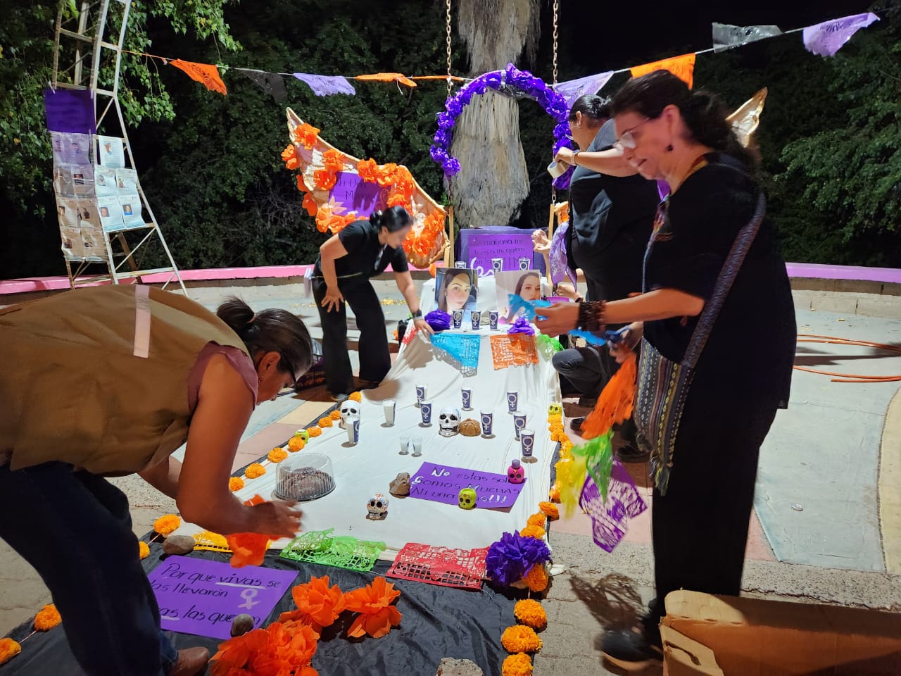Altar a víctimas de feminicidio y desaparecidos en Guasave