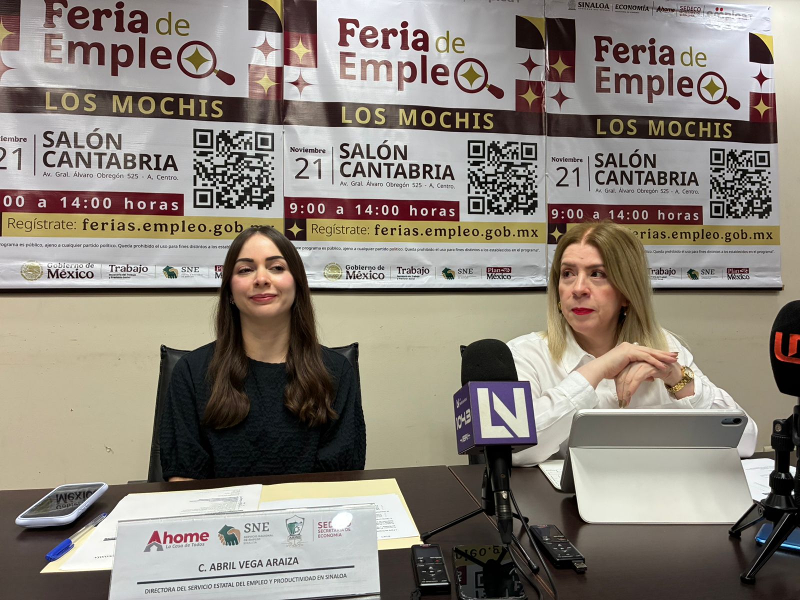 Abril Vega Araiza y Carmen Julia Cabrera Zazueta