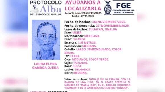 Activan ficha del Protocolo Alba por Laura Elena, mujer ‘levantada’ el miércoles en Aguaruto en Culiacán, Sinaloa