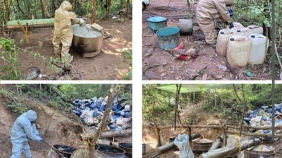 Desmantelan dos narcolaboratorios de droga sintética en Culiacán, Sinaloa; uno estaba activo