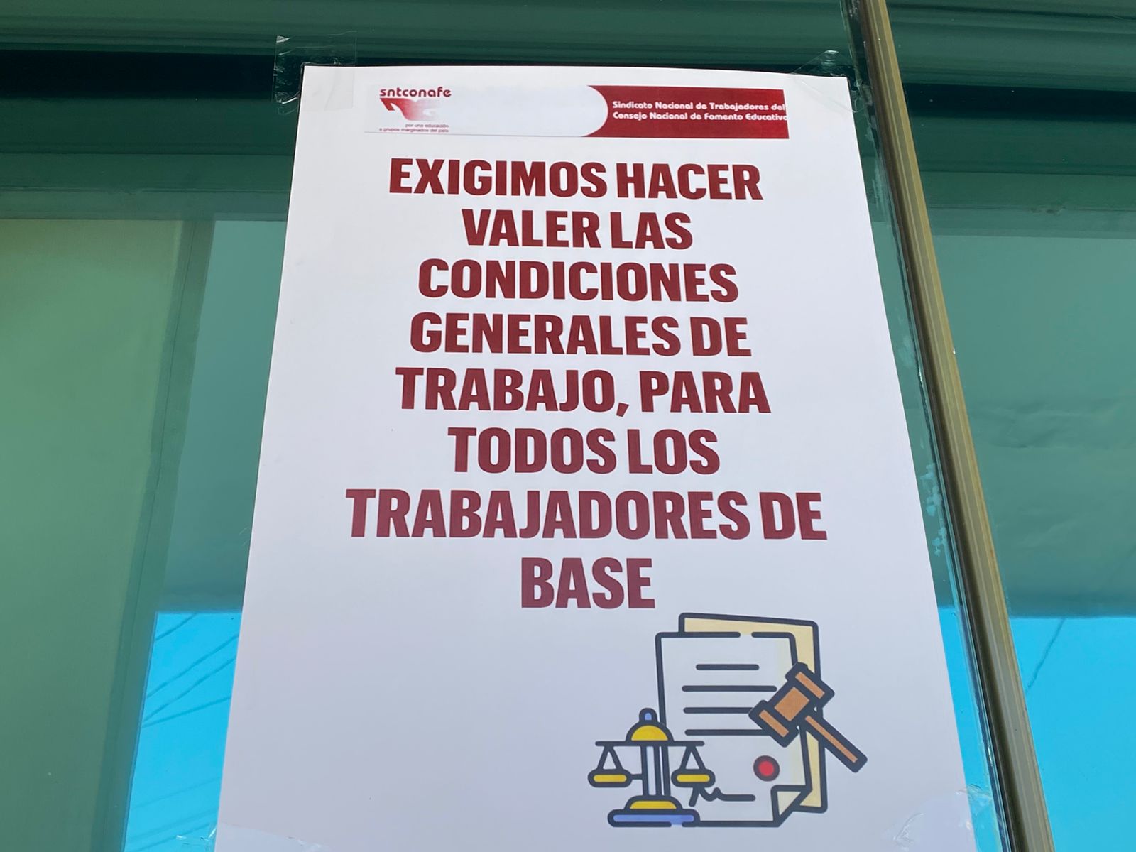 Con manifestación trabajadores de Conafe Sinaloa reclaman cumplimiento de prestaciones laborales