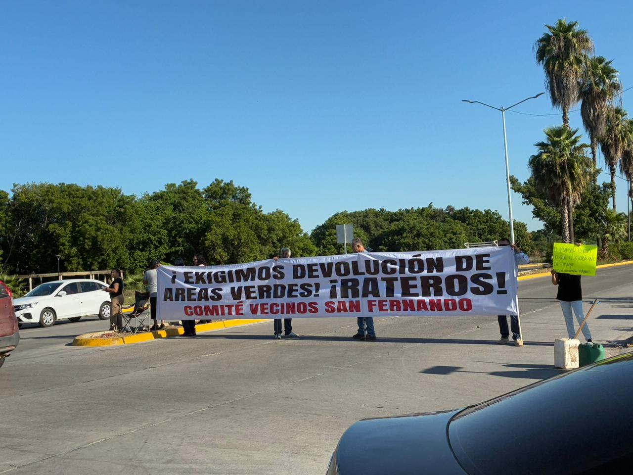 manifestacion en la san fernando de los mochis areas verdes