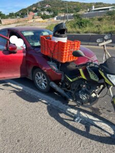 Accidente frente a la termoeléctrica, en Mazatlán