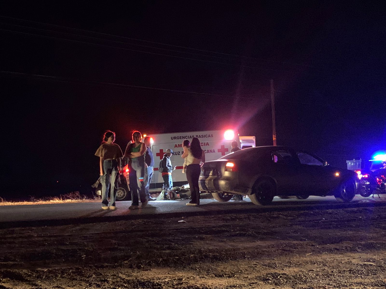 Motociclista accidentado en Ahome, Sinaloa
