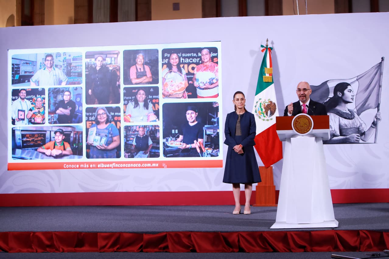 Octavio de la Torre Stéffano presentando app del Buen Fin 2025