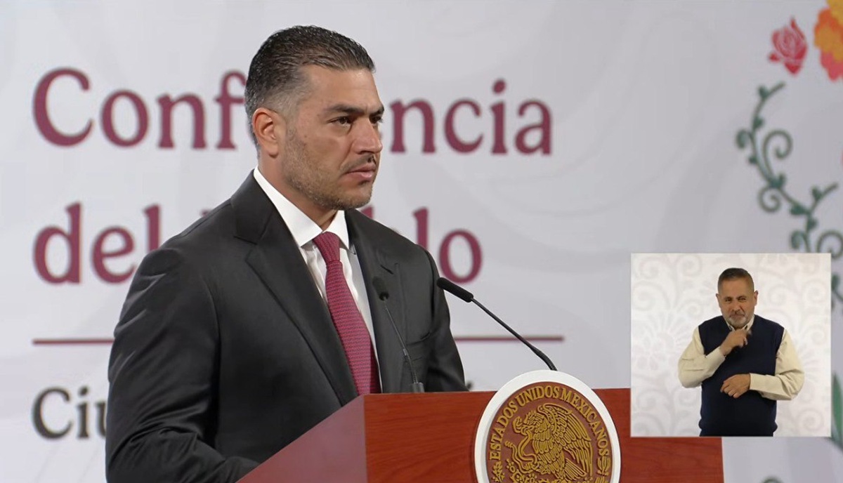 Omar García Harfuch, en conferencia 'mañanera'
