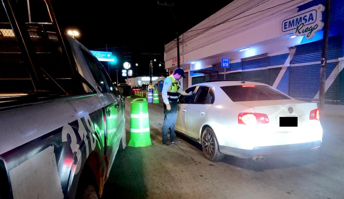 Operativo de Alcoholímetro en Mazatlán