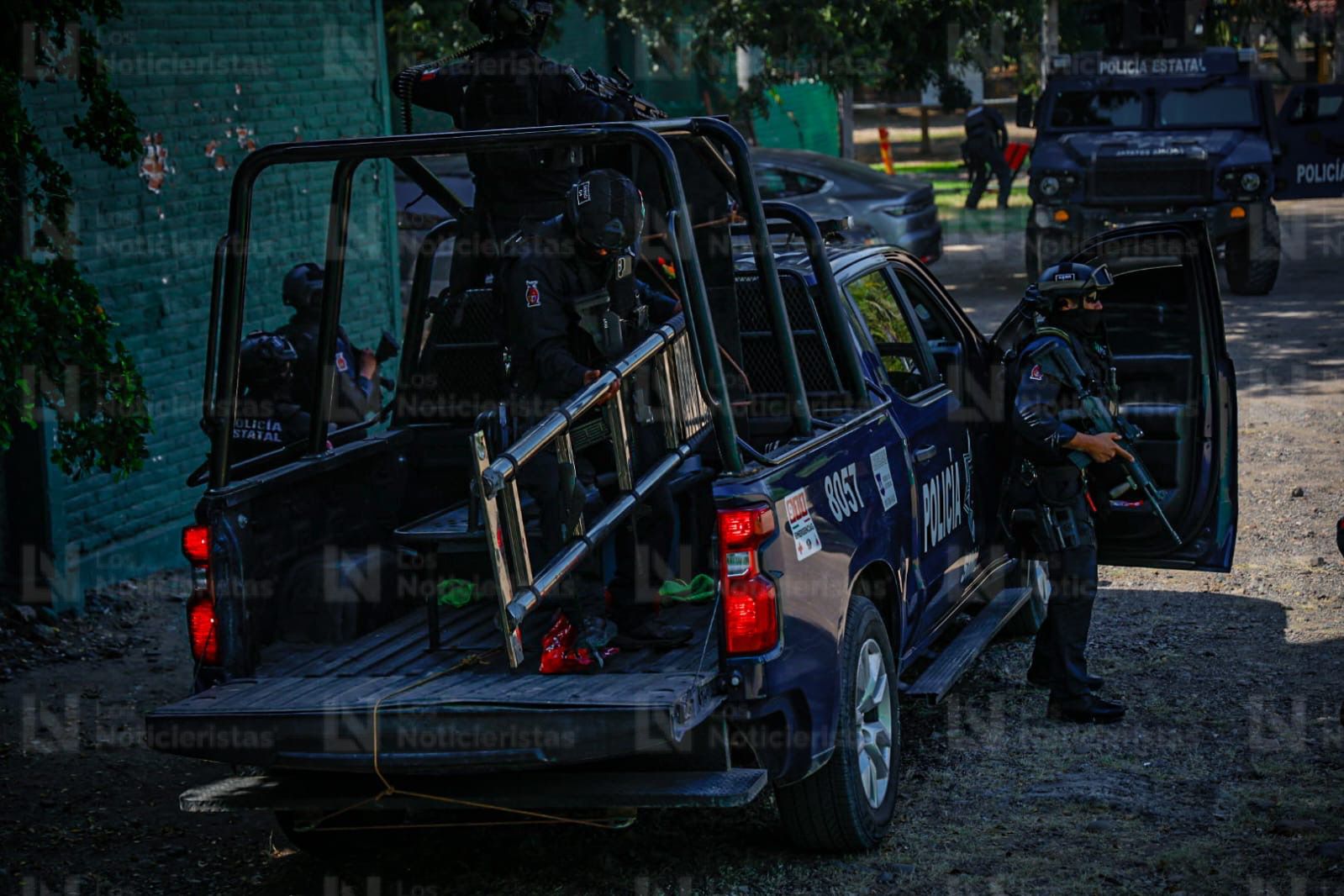 Operativo de la Policía Estatal en Villa Universidad en Culiacán