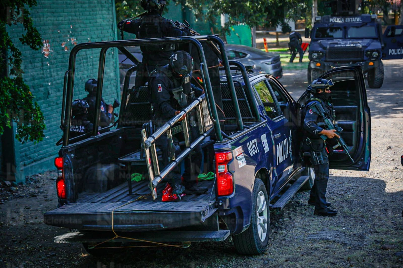 Operativo de la Policía Estatal en el campestre Villa Universidad en Culiacán