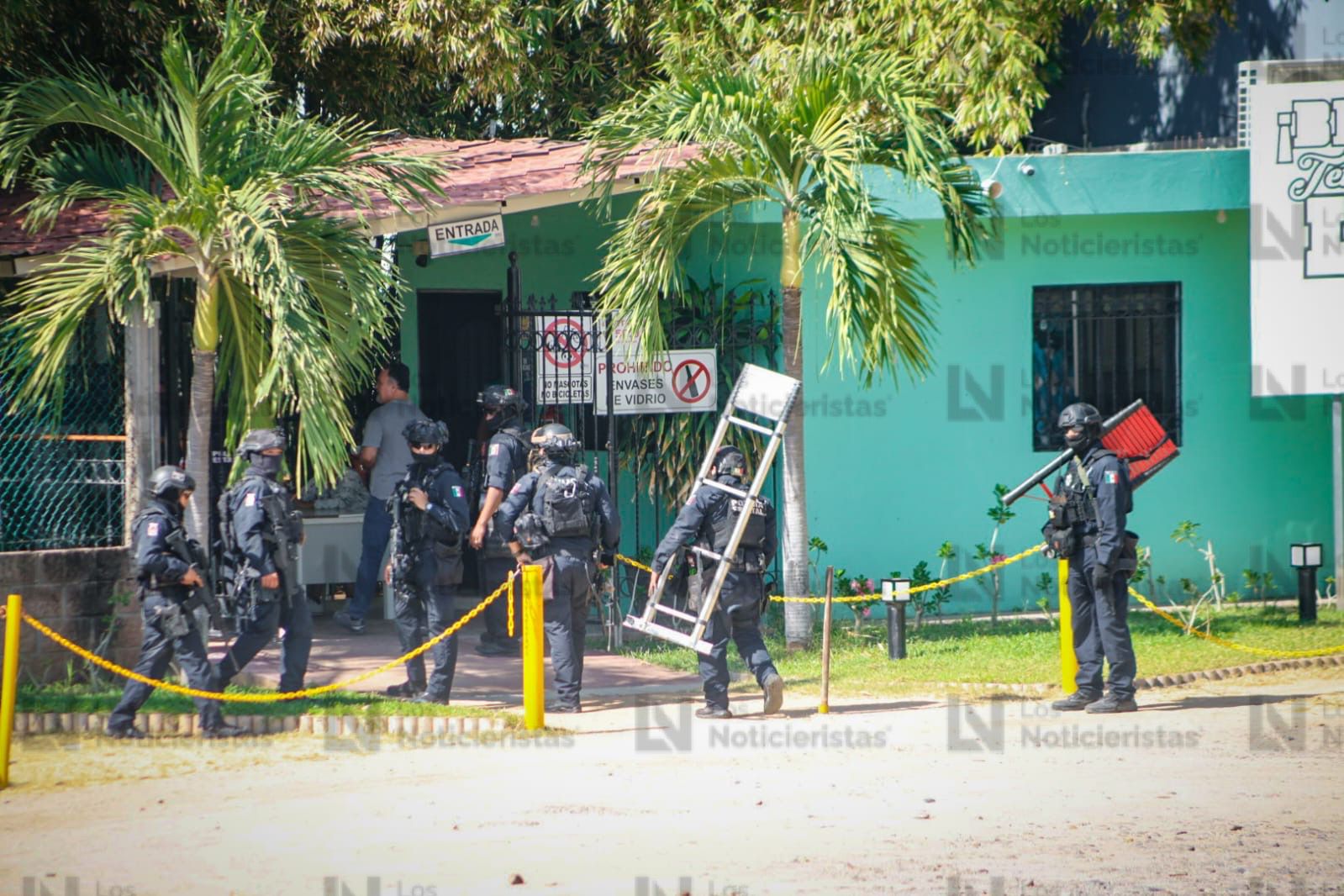 Operativo de la Policía Estatal en el campestre Villa Universidad en Culiacán